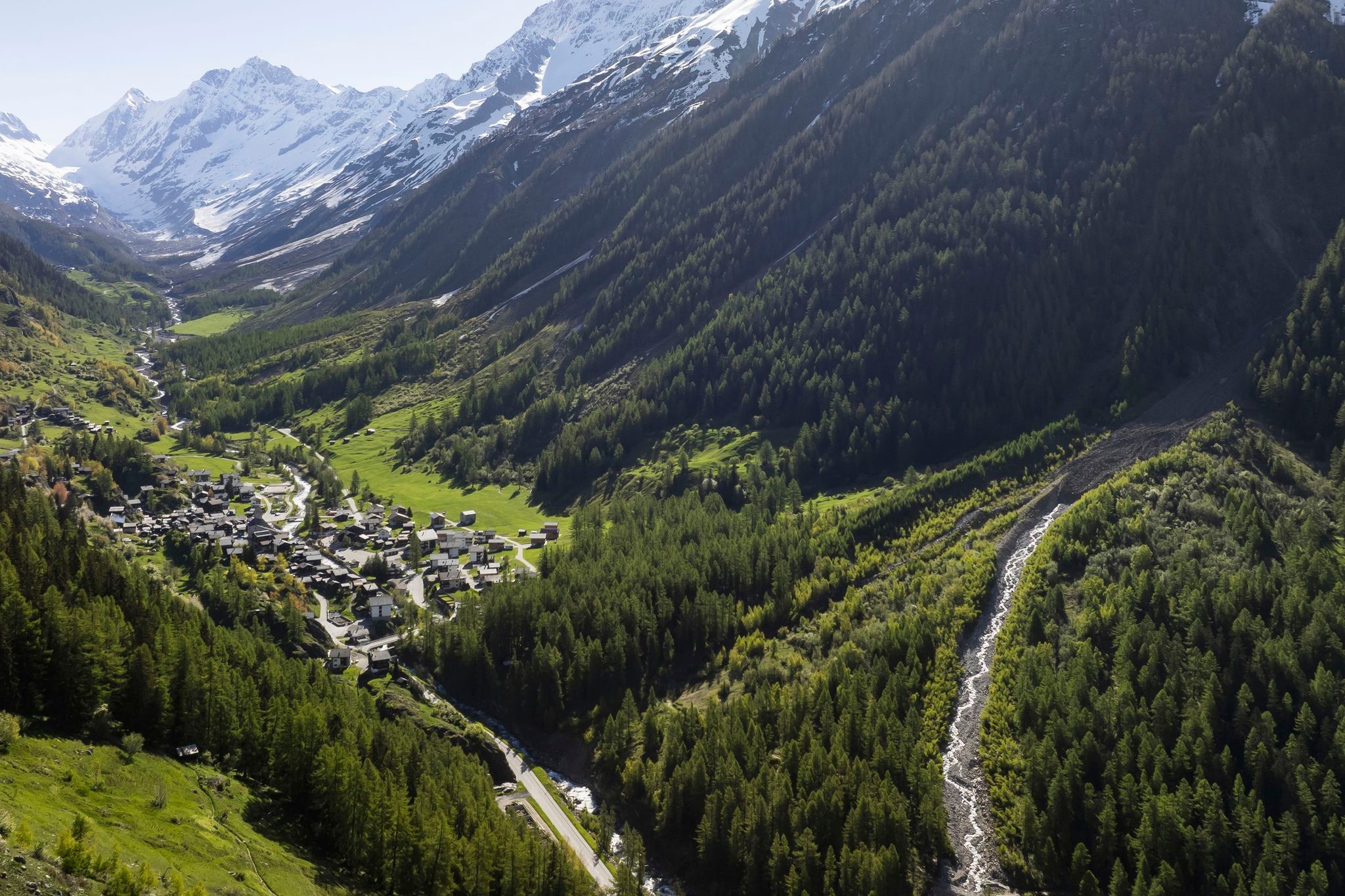 A Swiss village is evacuated because of a threat of a mudslide