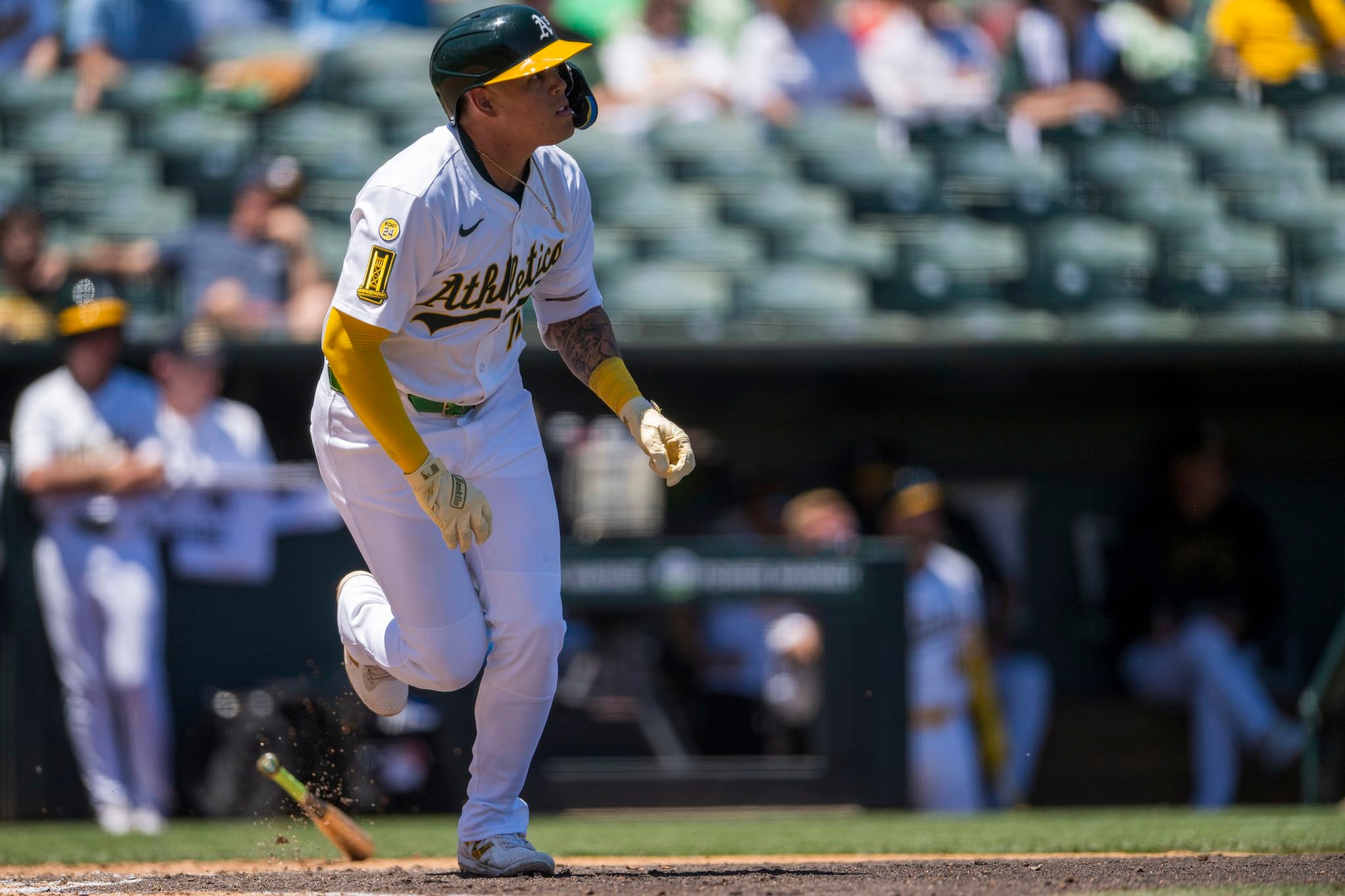A's third baseman Gio Urshela will head to the injured list with a strained hamstring
