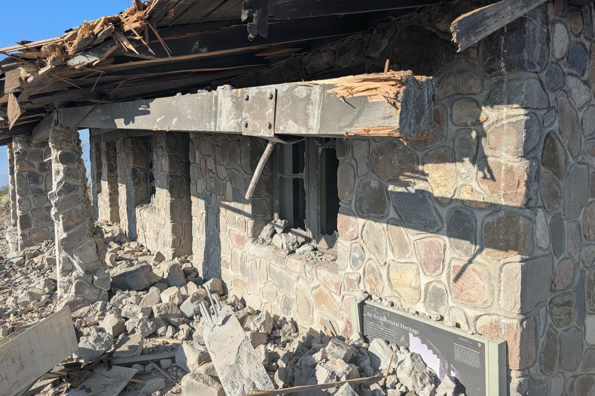 Fatal crash damages historic California national park building linked to famous song