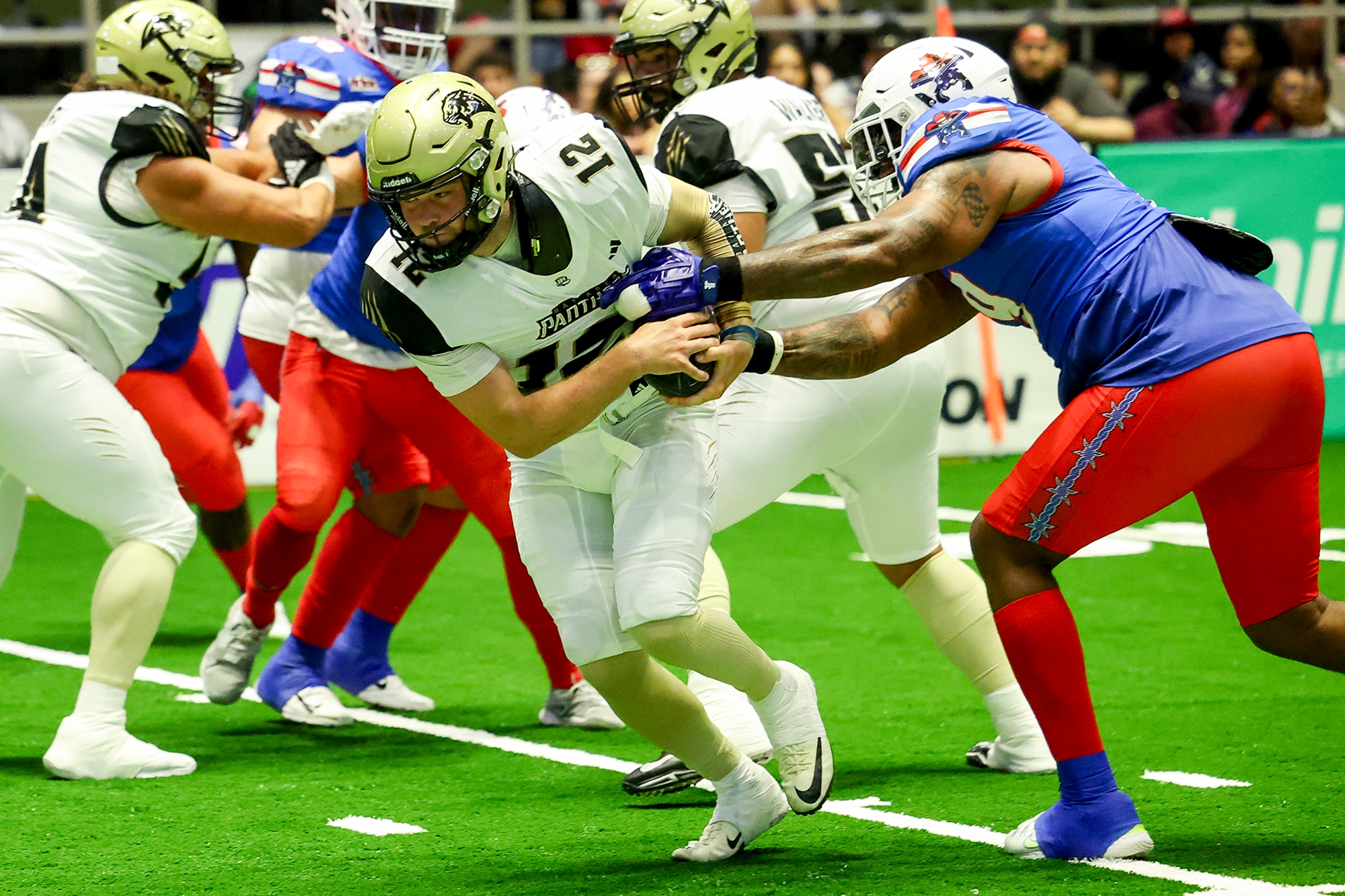 Football lifers chase gridiron dreams indoors with Bay Area Panthers