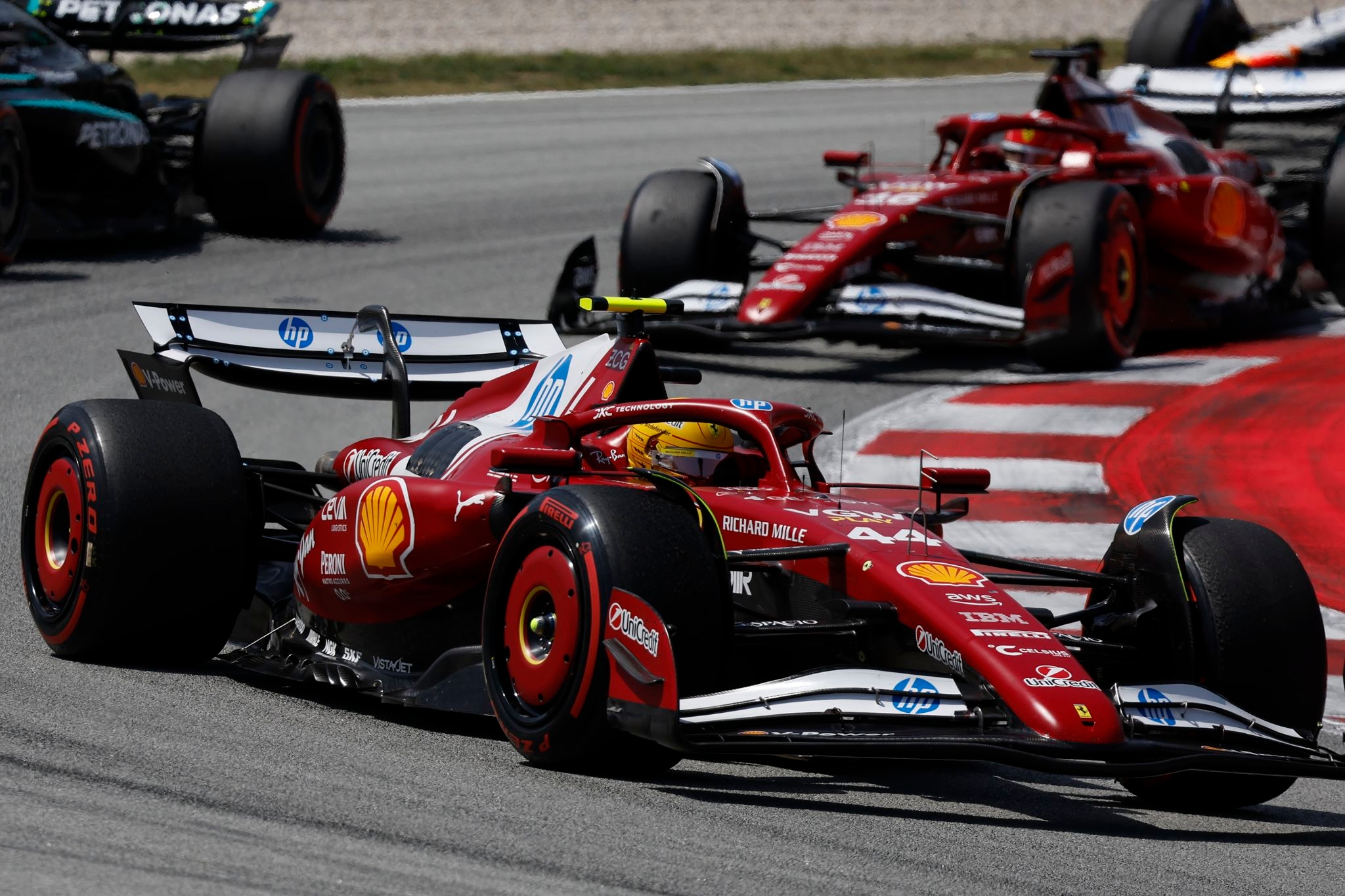 Hamilton passed by Leclerc and Hulkenberg in another low point since joining Ferrari