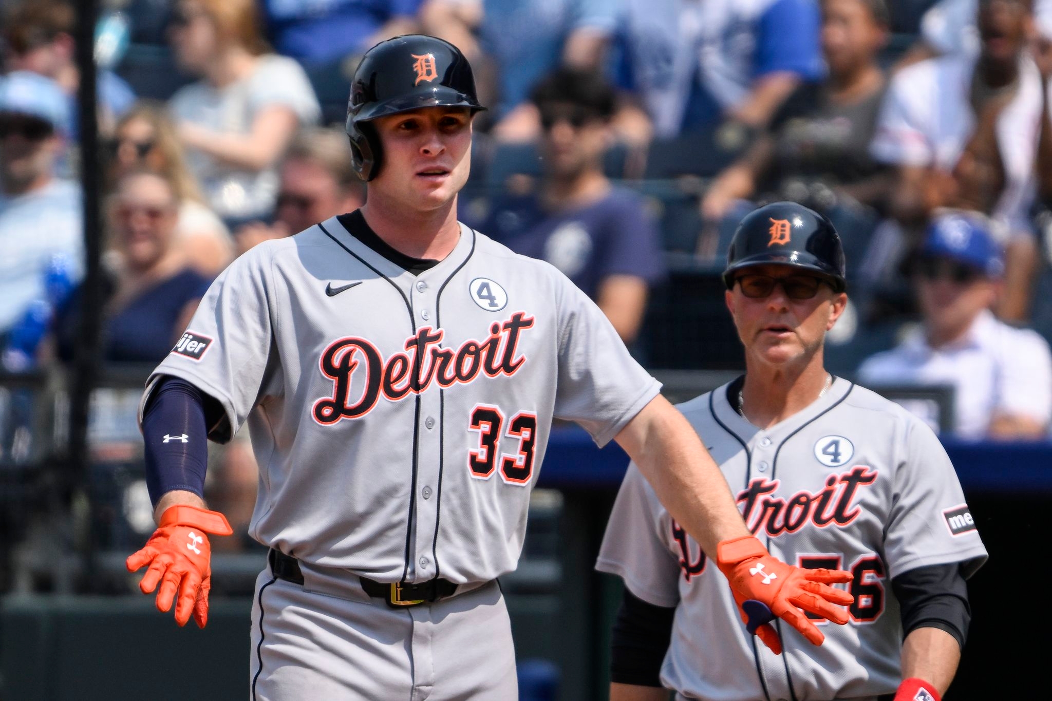 McKinstry scores on wild pitch and MLB-leading Tigers top Royals 1-0