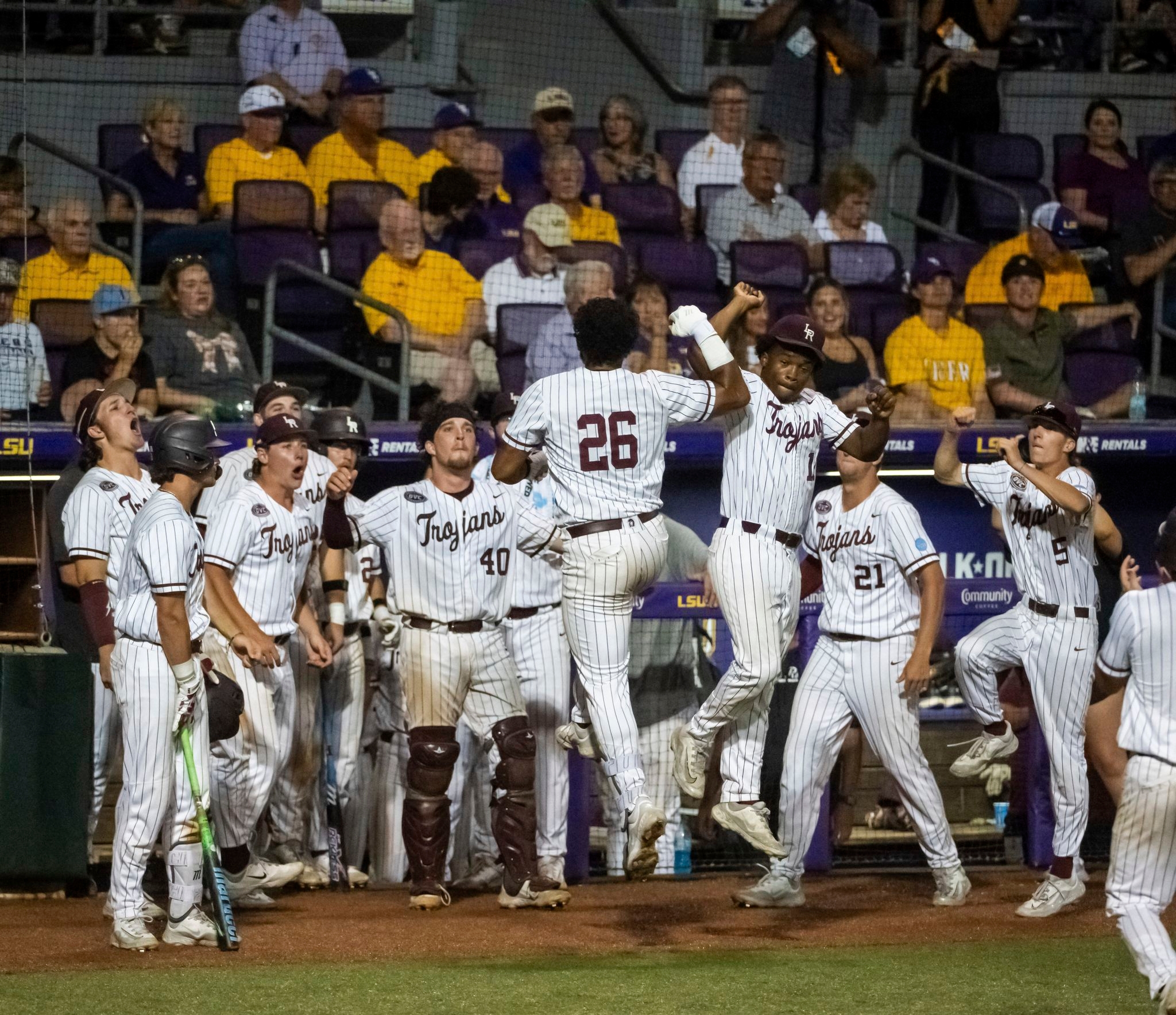 Cano, Little Rock beat No. 6 national seed LSU 10-4, force decisive game Monday in Baton Rouge