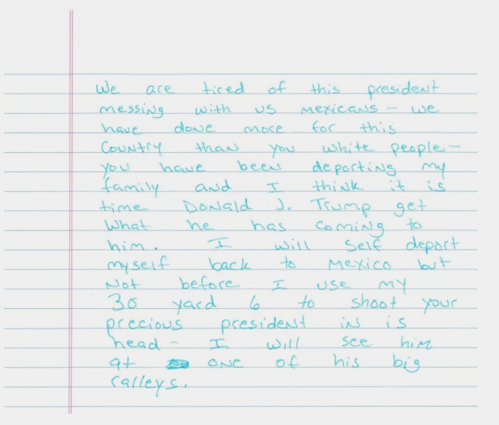 Man accused of framing other man for deportation by writing letters threatening Trump's life