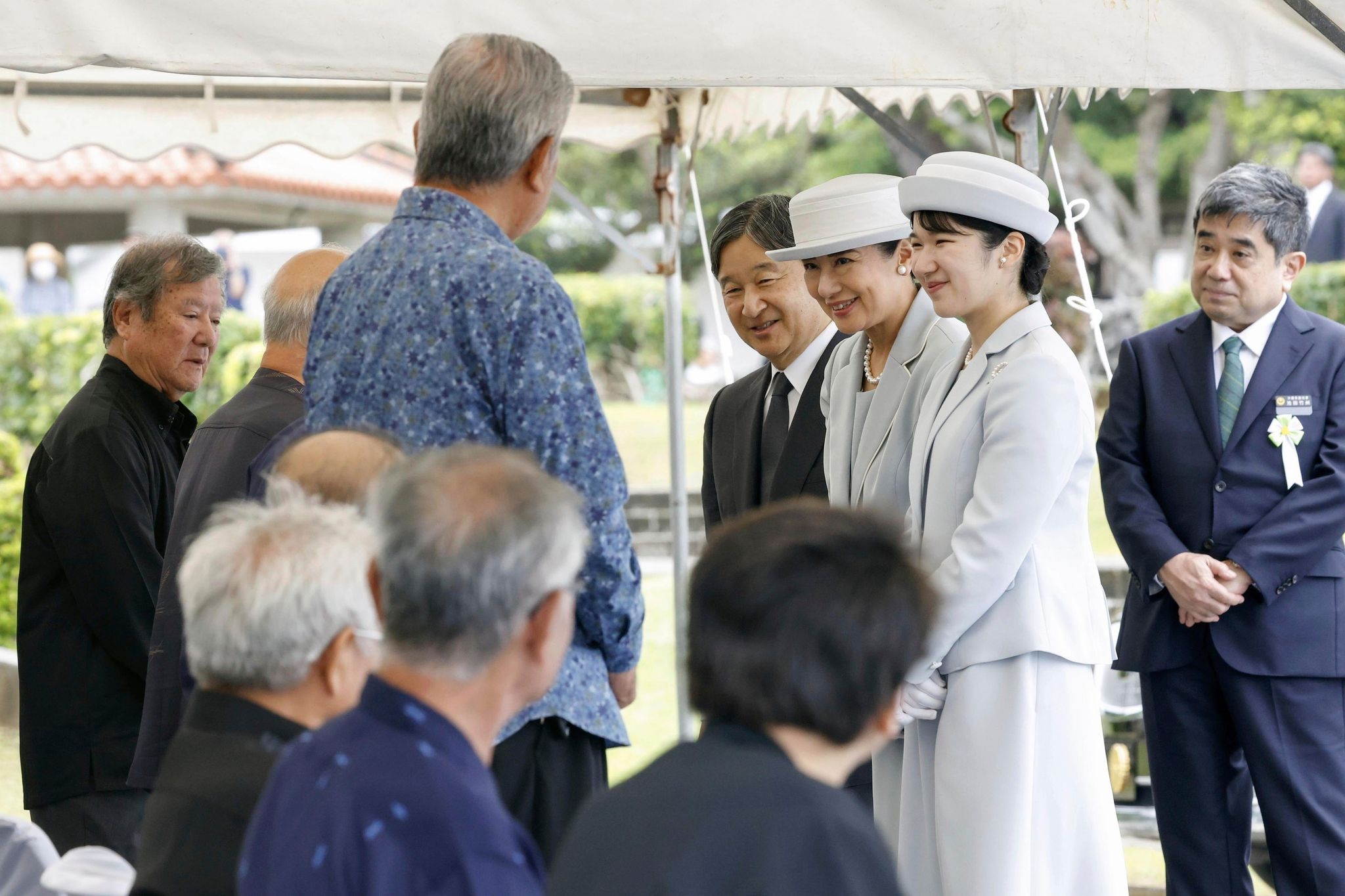 Japan's emperor and his family pray in Okinawa for the victims of the island battle 80 years ago