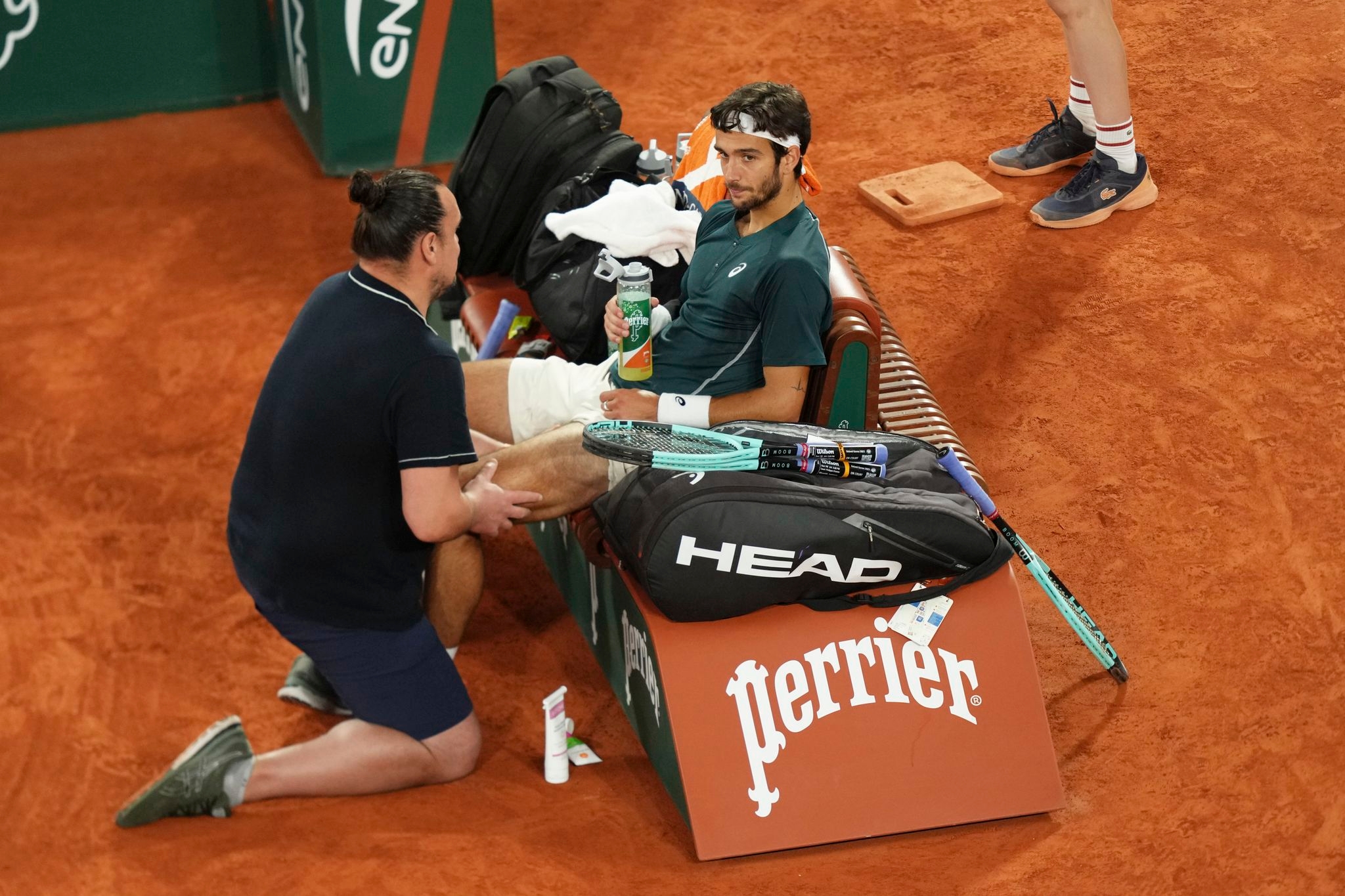 French Open: Carlos Alcaraz reaches final after Lorenzo Musetti retires with injury in fourth set