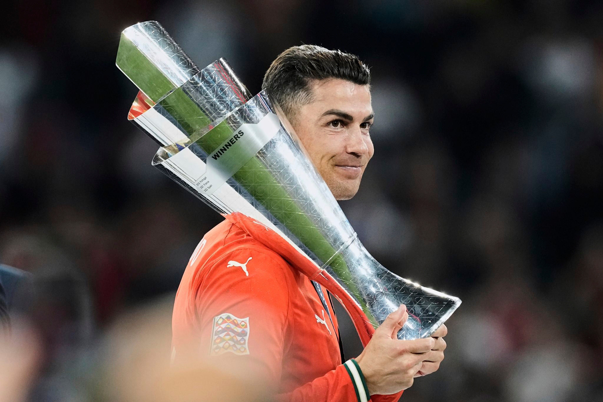 Cristiano Ronaldo sheds tears of joy after Portugal's Nations League triumph