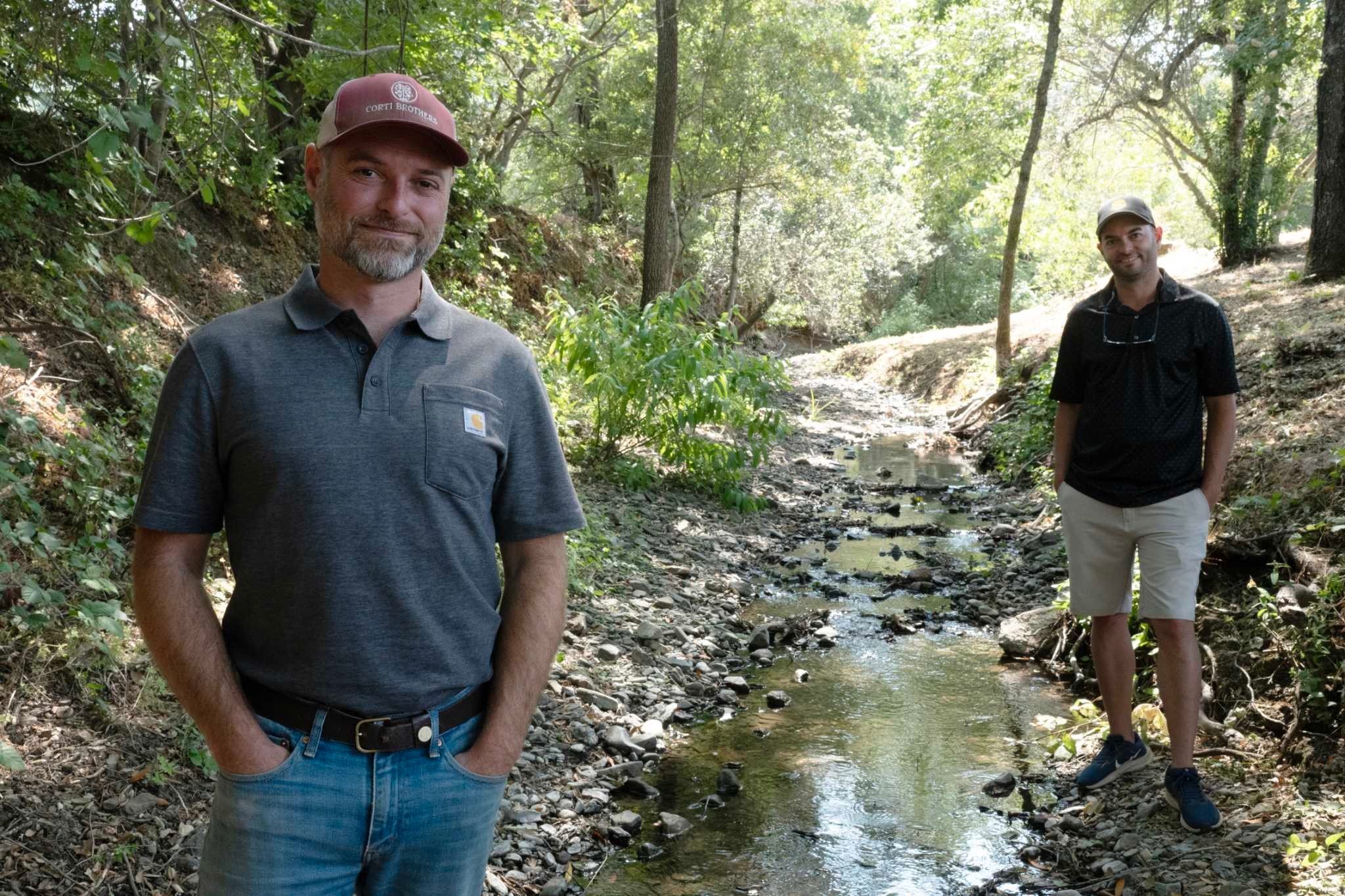 A creek on California's most famous vineyard is the site of a contentious, yearslong fight