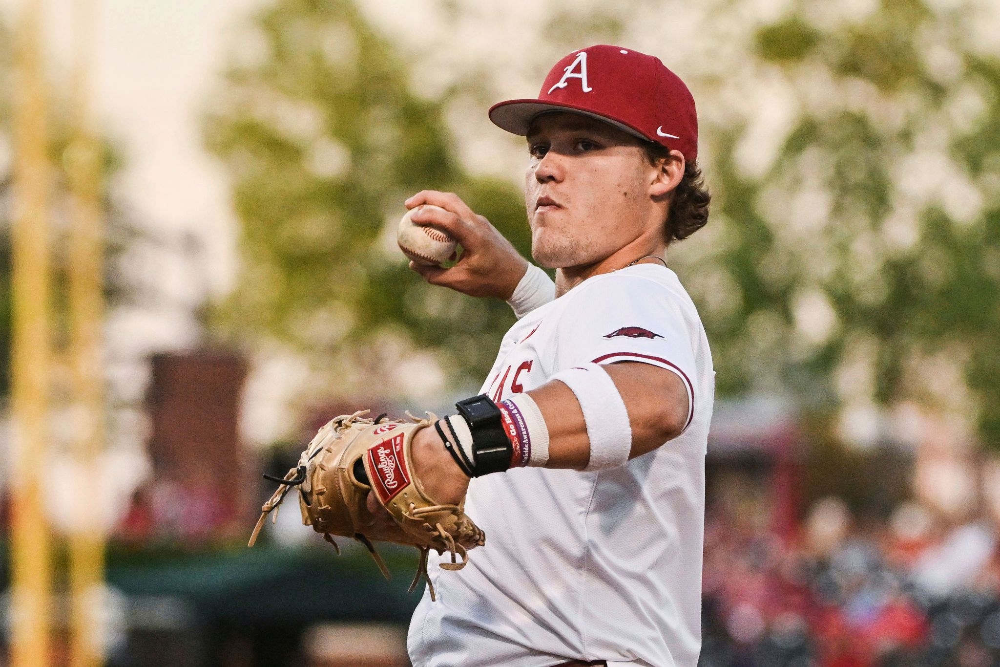 Arkansas' Cam Kozeal comes back to his hometown to make some more College World Series memories