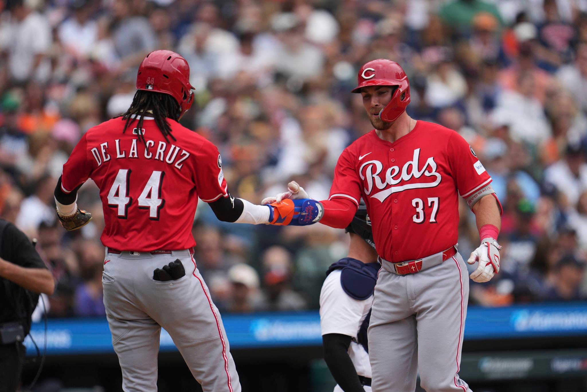 Stephenson hits a grand slam in 6-run fifth as Reds rout Tigers 11-1