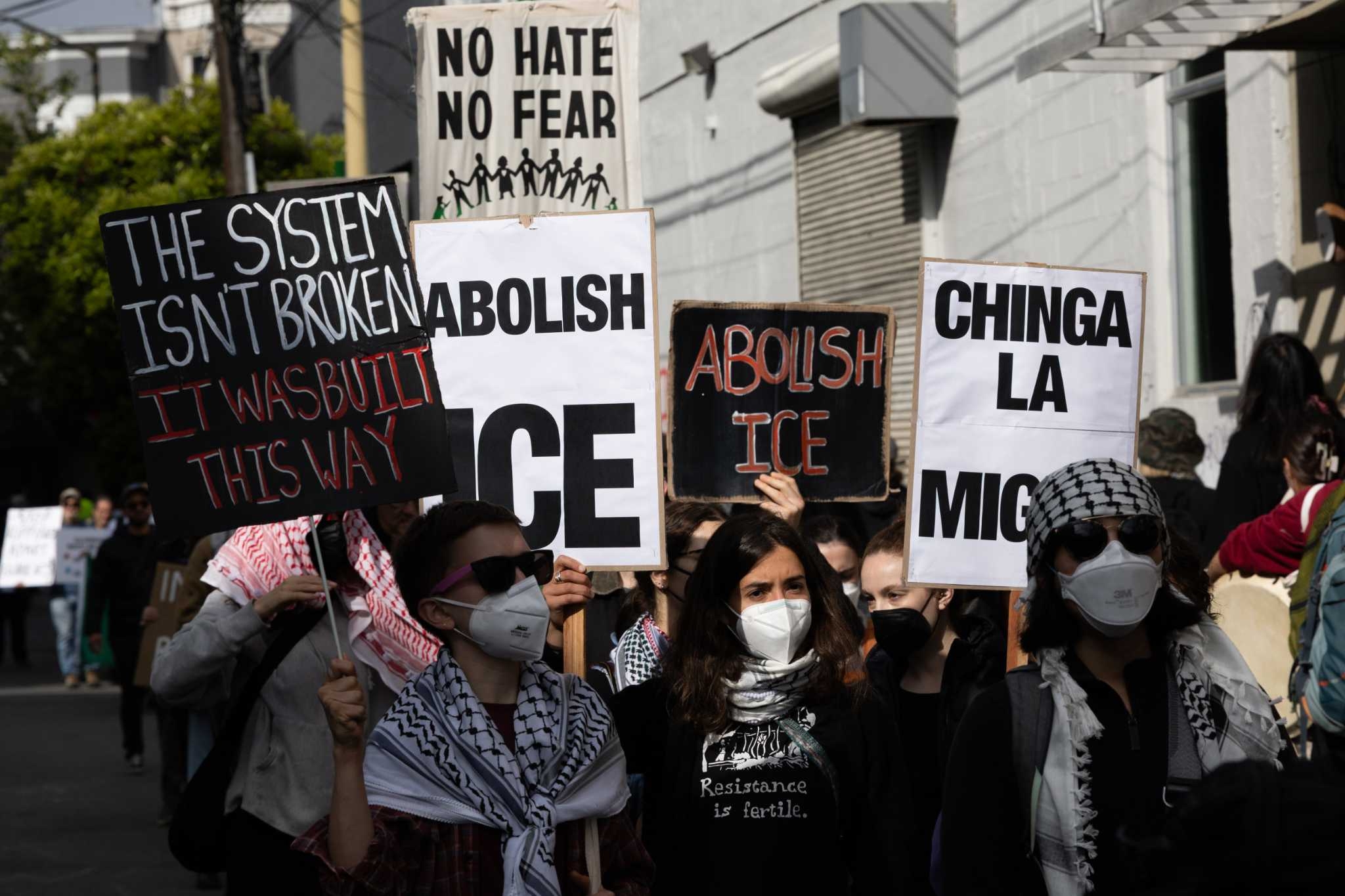 ‘Very scared' immigrants continue to answer ICE summons as protesters target S.F. building