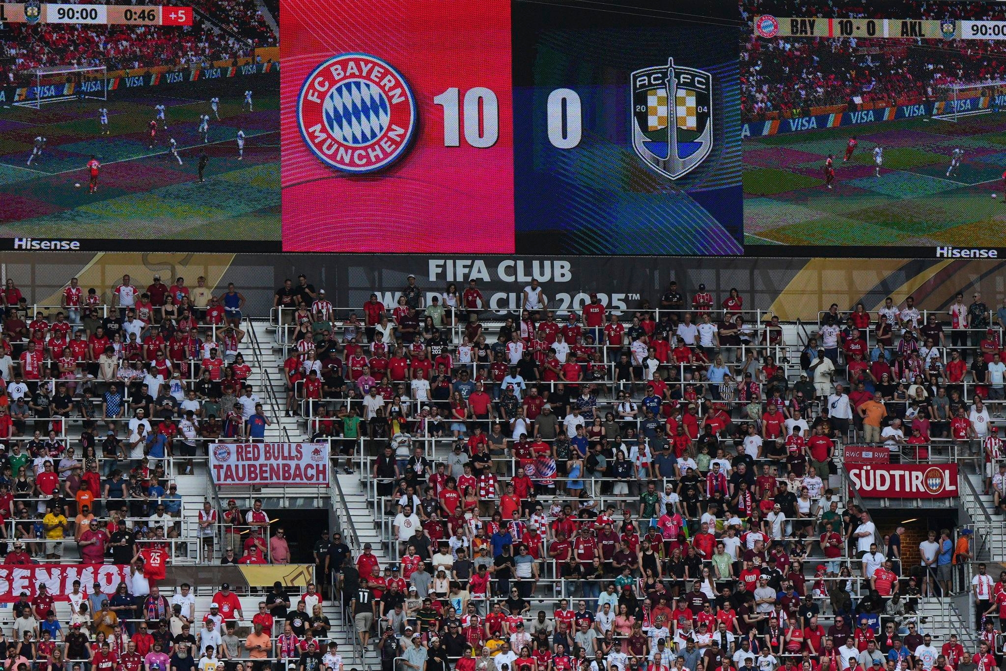 Bayern Munich routs Auckland 10-0 in Club World Cup as fans unfurl banner to 'Smash FIFA!'