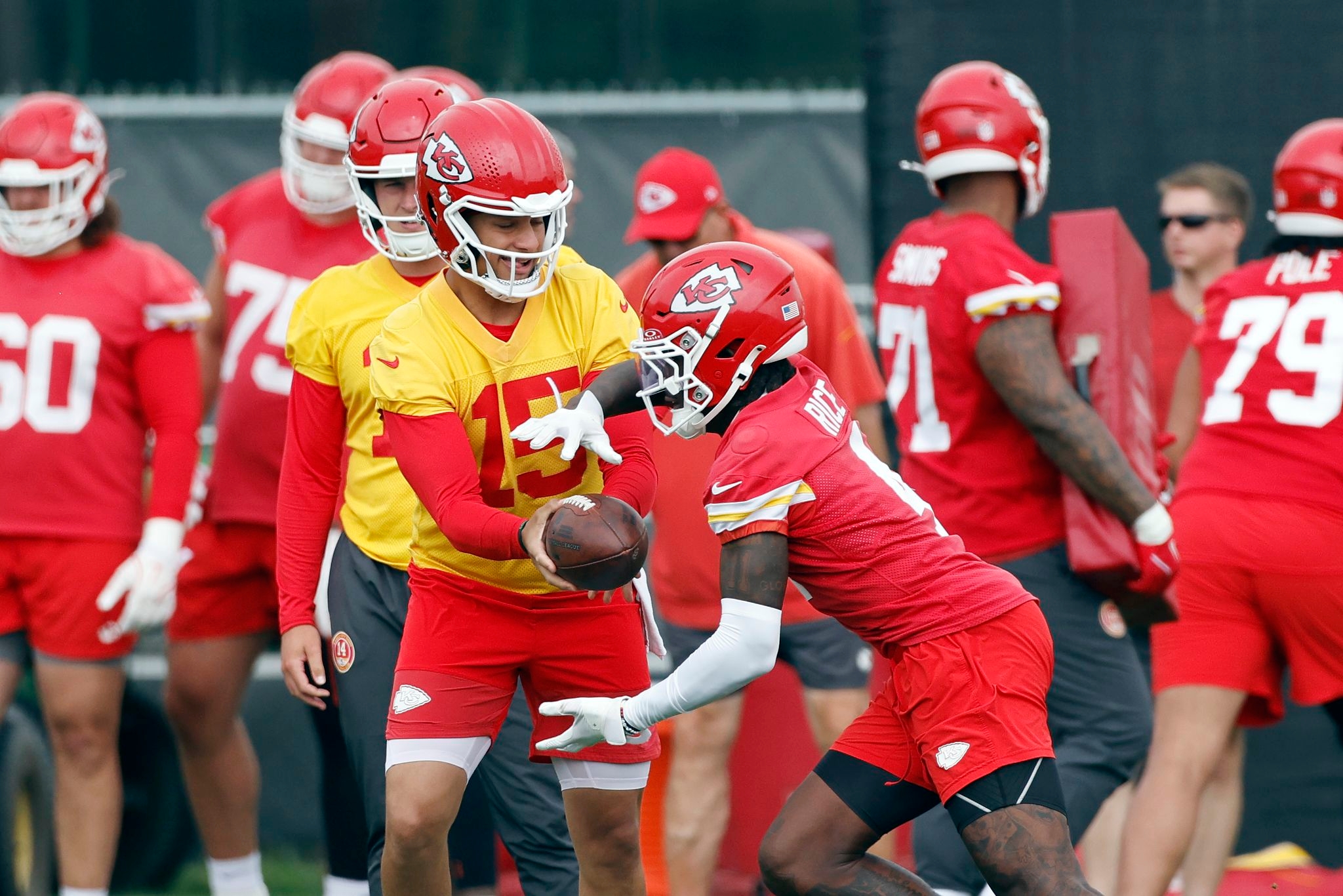 Chiefs coach Andy Reid says WR Rashee Rice and LT Josh Simmons are ready for training camp