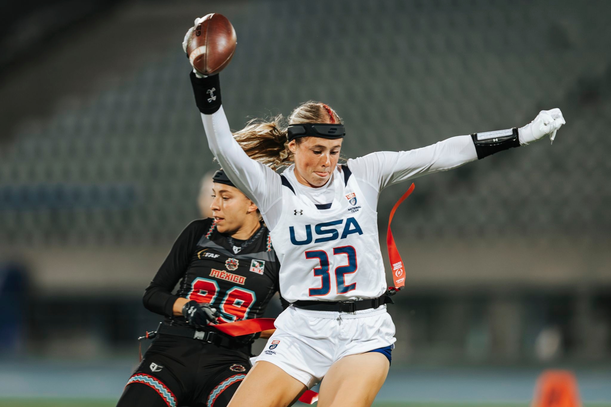 US flag football star Ashlea Klam and Houston Texans push for recognition of sport for Texas girls