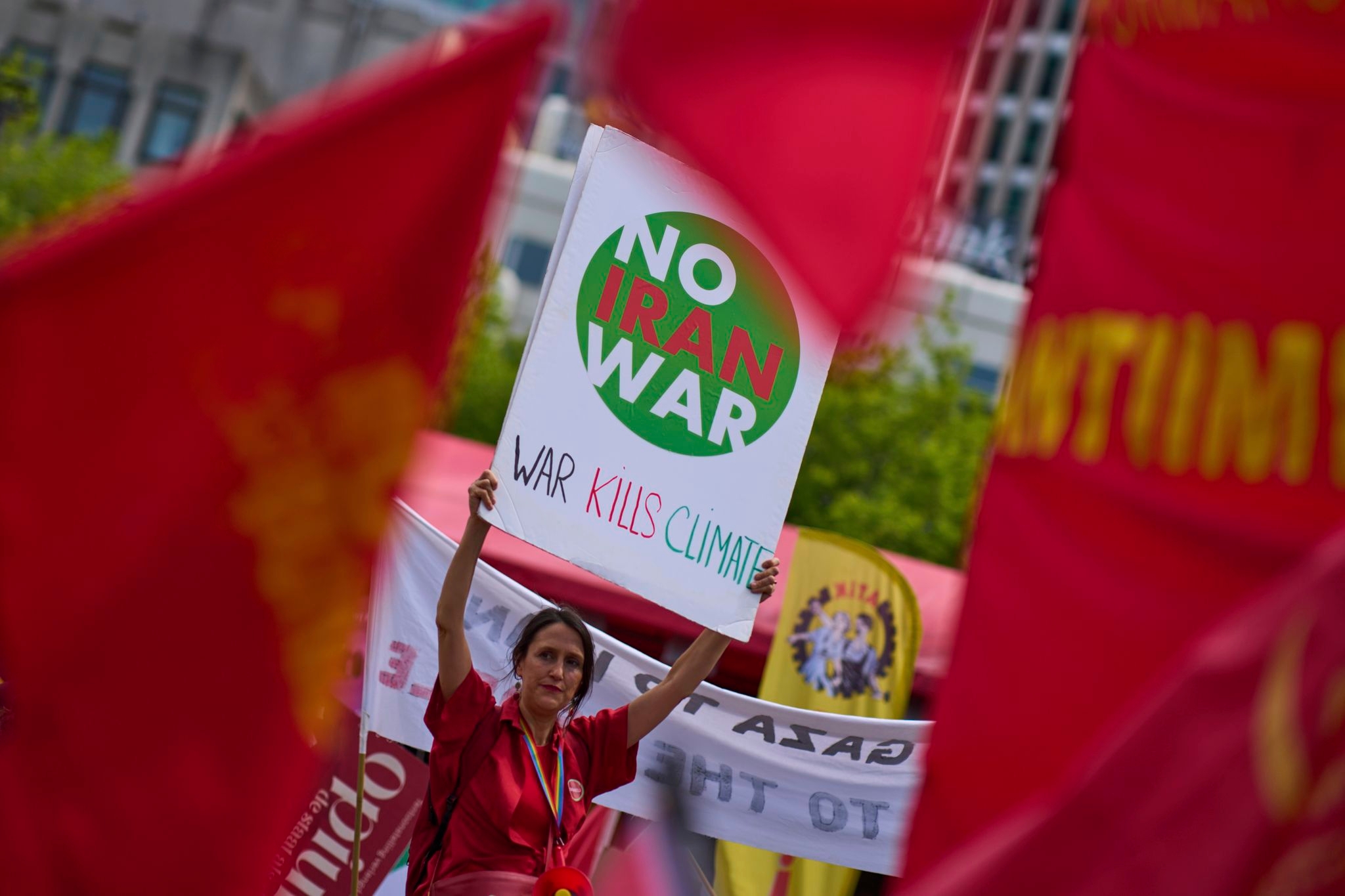 Hundreds protest in The Hague against NATO, days before the Dutch city hosts alliance summit