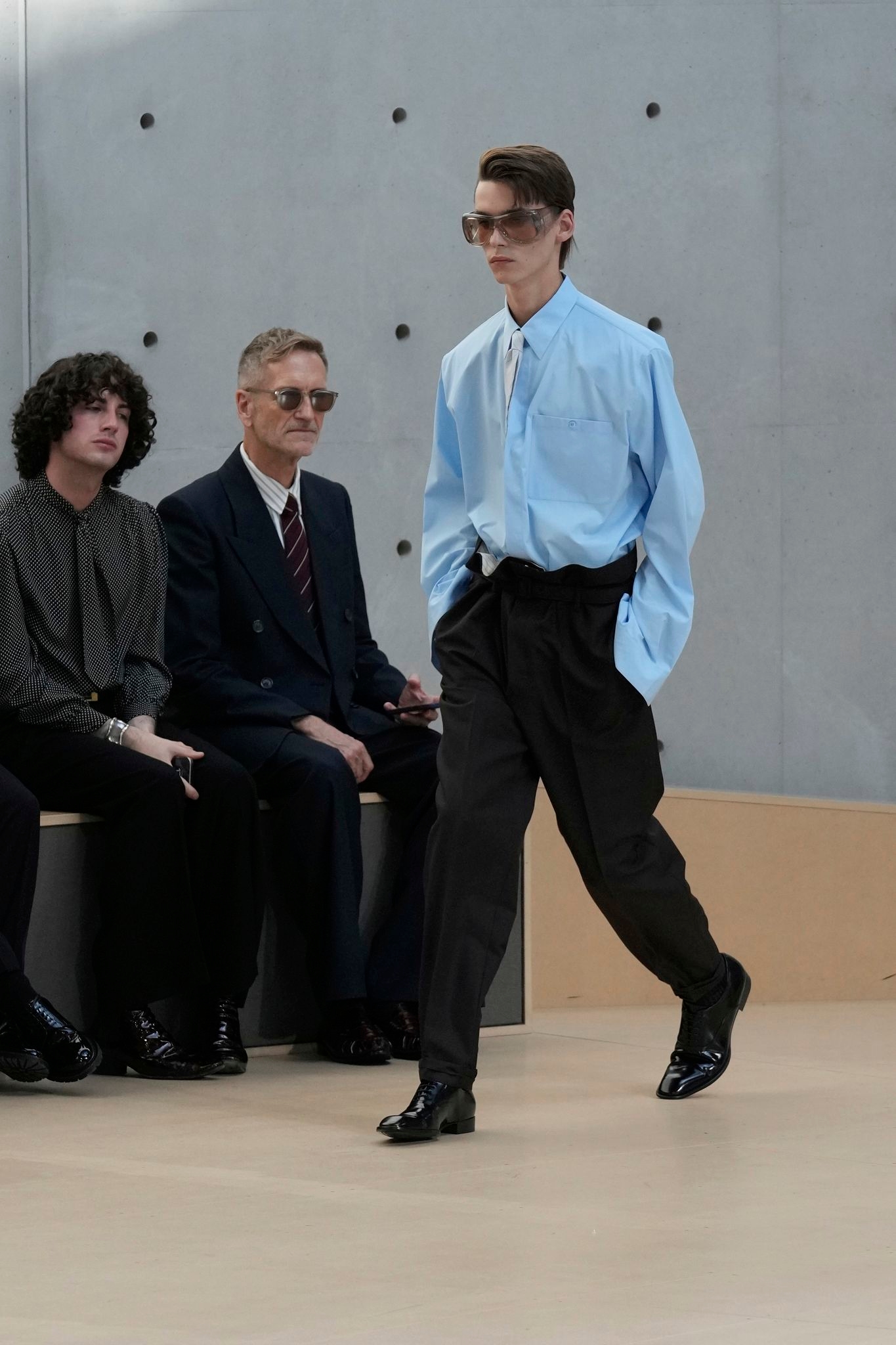 Secrets and longing surface as Saint Laurent menswear parades at Pinault's art palace