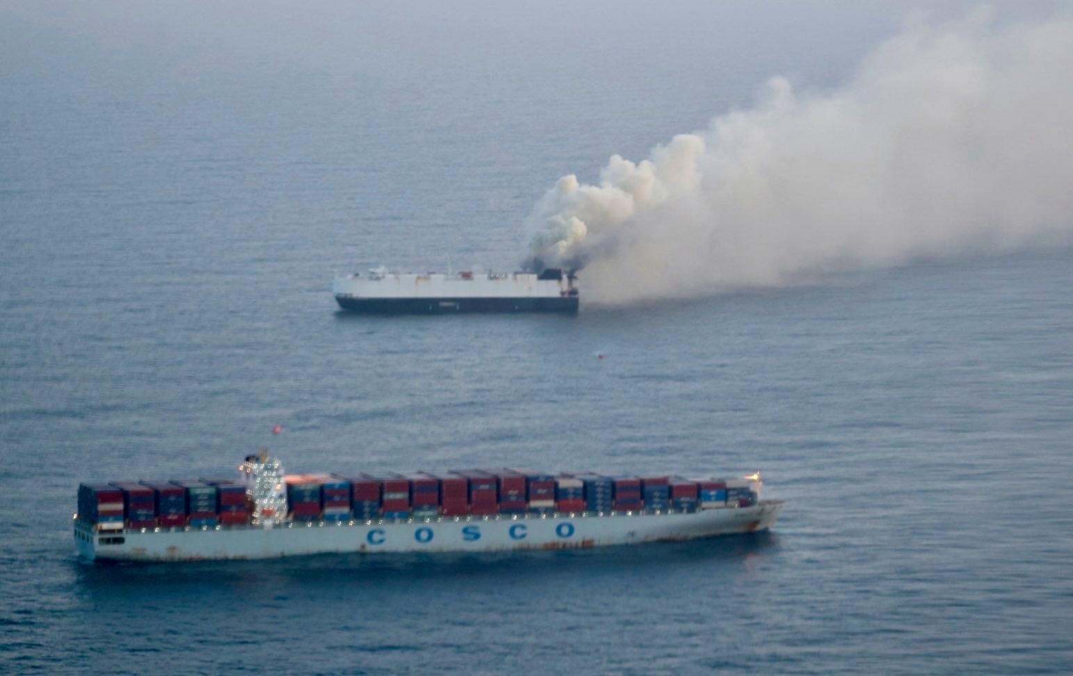 Cargo ship carrying new vehicles to Mexico sinks in the North Pacific weeks after catching fire