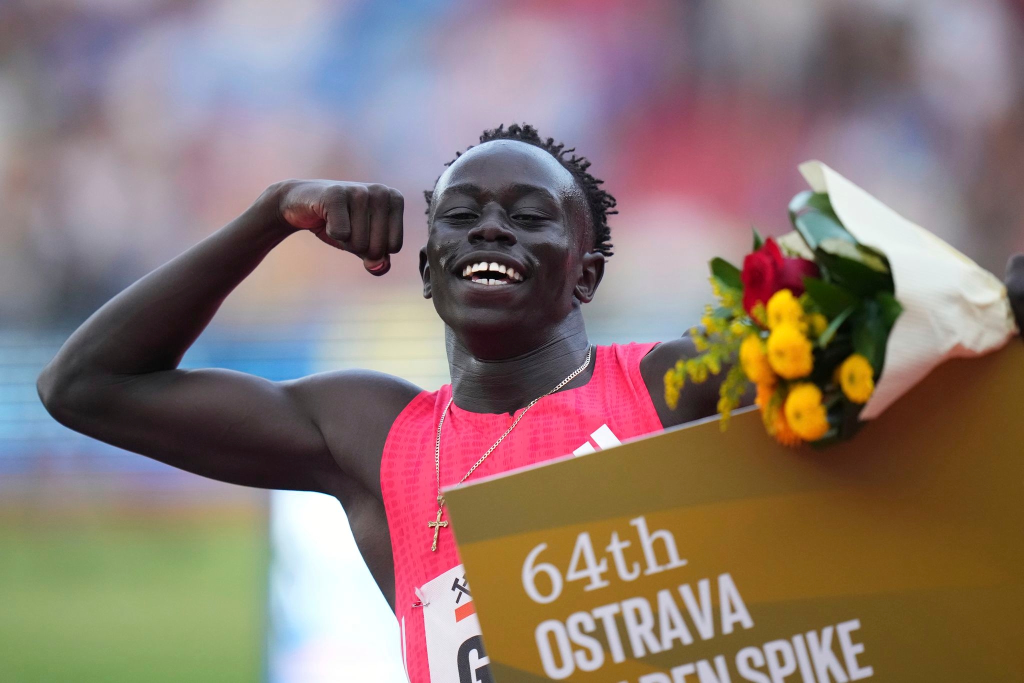 Australian teenager Gout Gout lowers his national record in the 200 in his first pro race in Europe