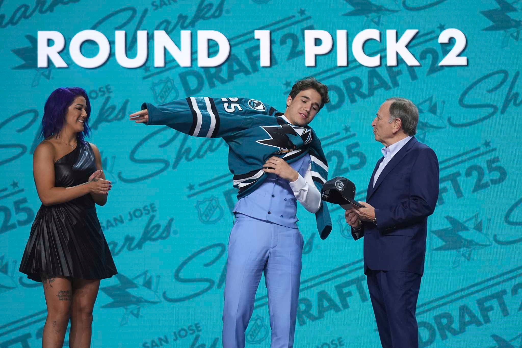 Sharks draft center Michael Misa at No. 2 overall, goalie Joshua Ravensbergen at No. 30