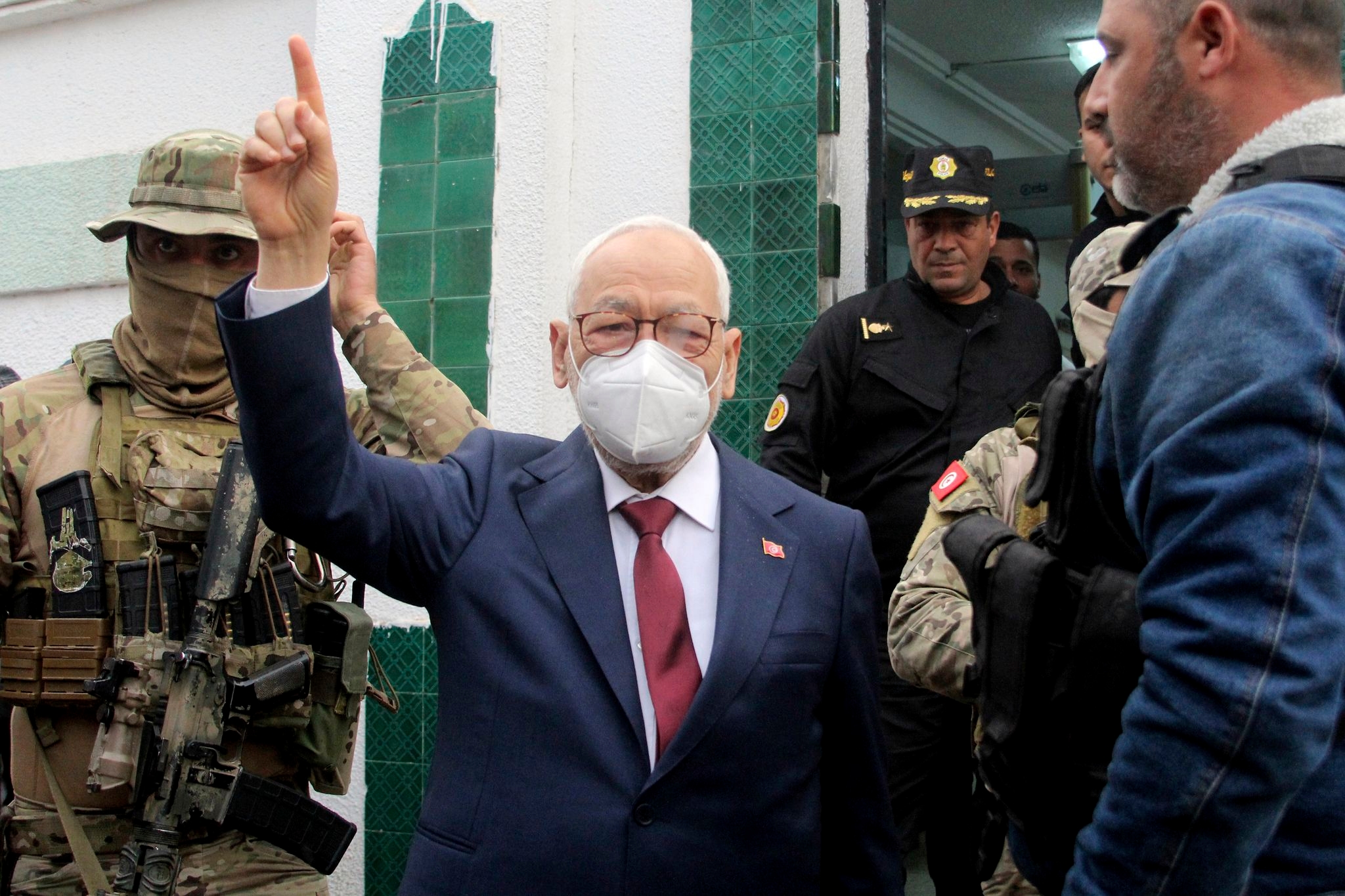 Tunisians protest against President Kais Saied's authoritarian rule on July 25 anniversary
