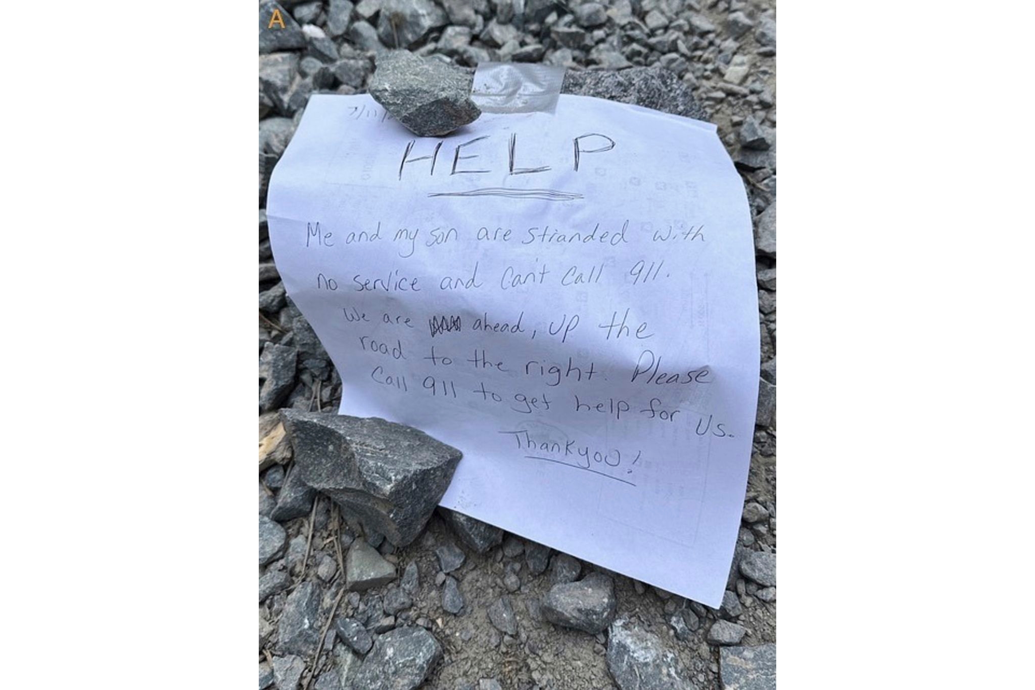 Rescuers find mom and son lost in California forest thanks to notes they left on a remote road