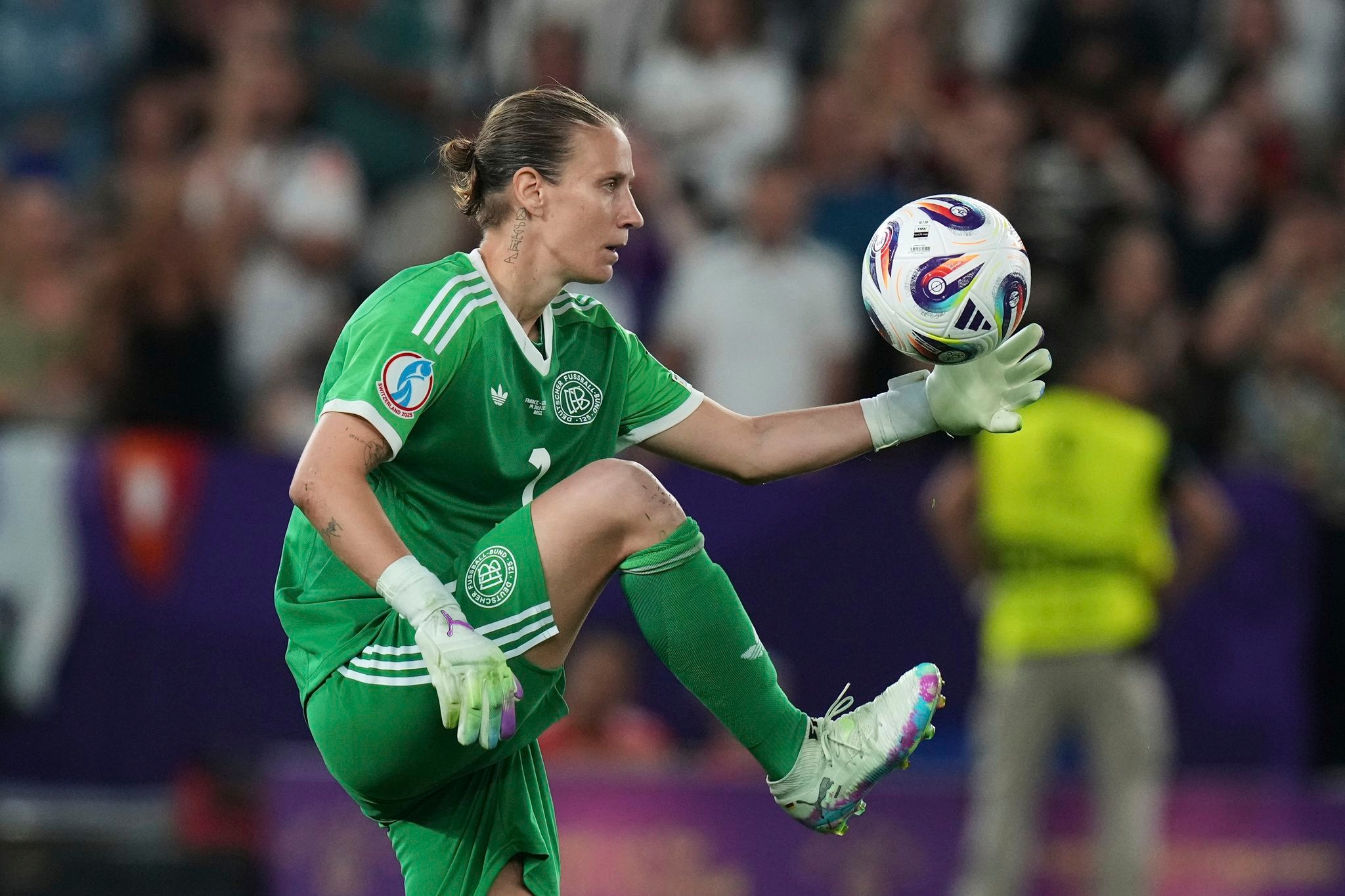 Goalkeeper Ann-Katrin Berger stars for Germany at the Women's European Championship
