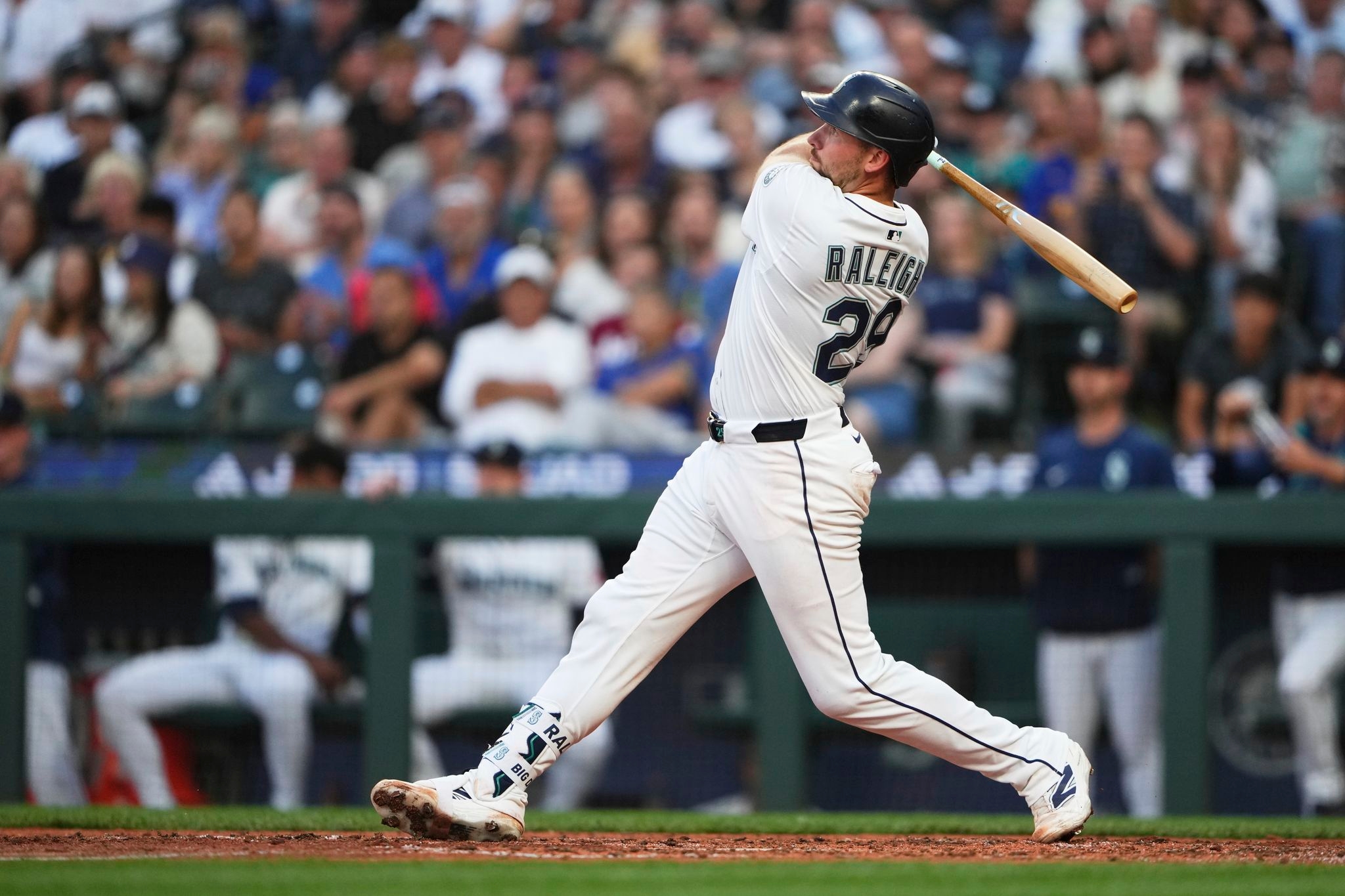 Home run leader Cal Raleigh gets day off for Seattle against the Brewers