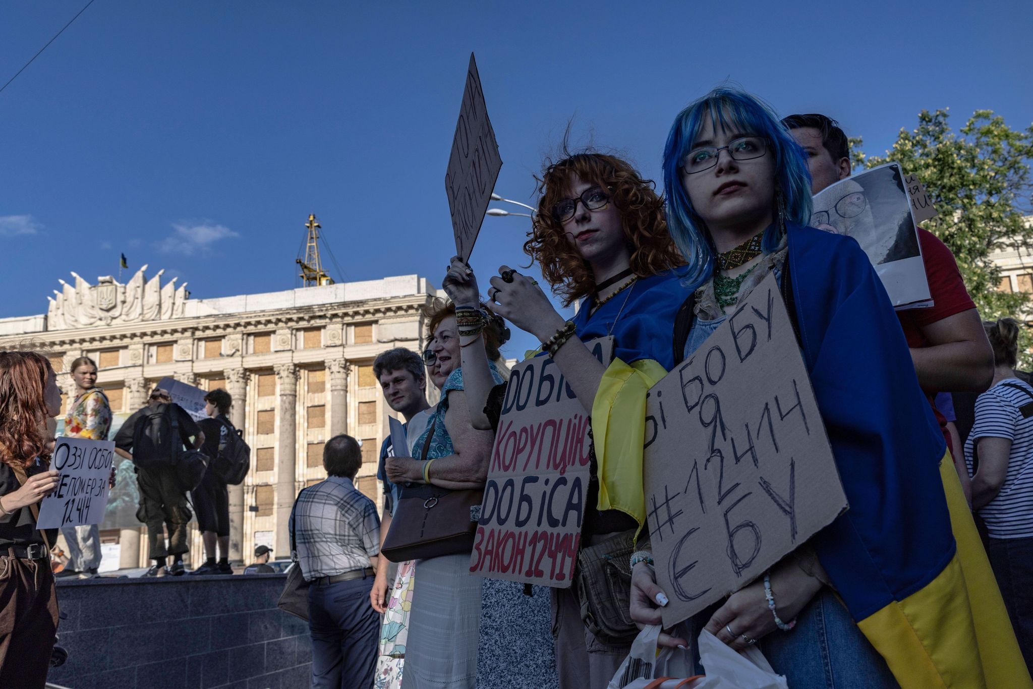 Ukraine's Zelenskyy promises safeguards after street protests over a new anti-corruption law