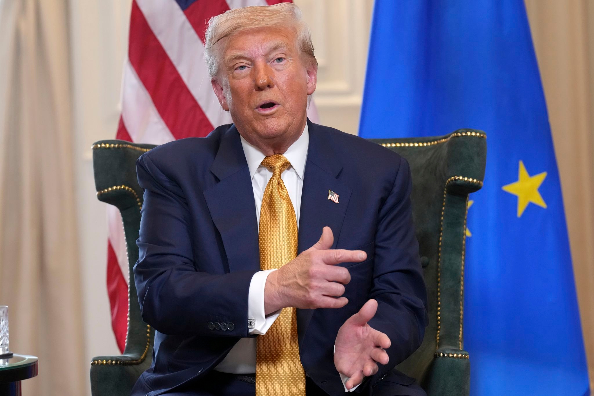 As Trump shows off his golf courses for Britain's leader, crisis in Gaza looms