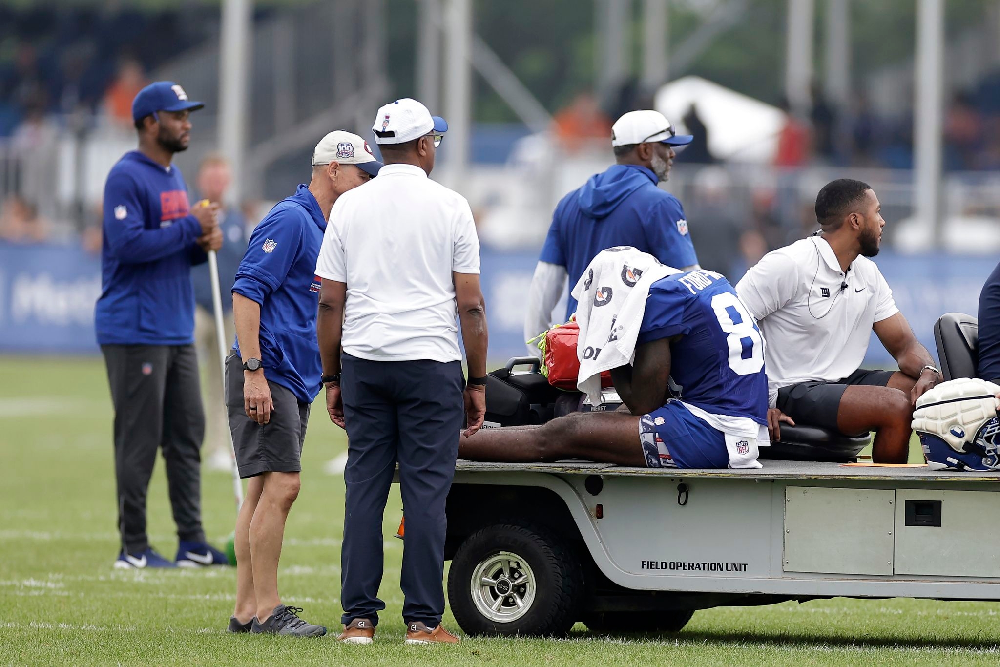 Giants place Bryce Ford-Wheaton on injured reserve after torn Achilles tendon, sign Gunner Olszewski