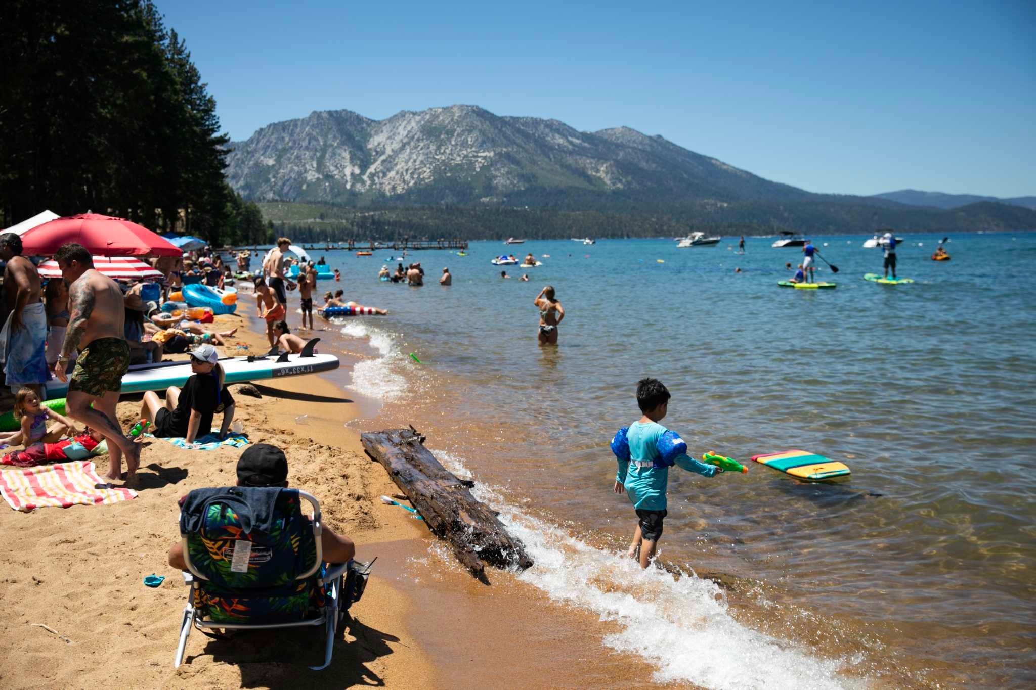 Swimmers warned to stay away from Tahoe beach after sewage leak