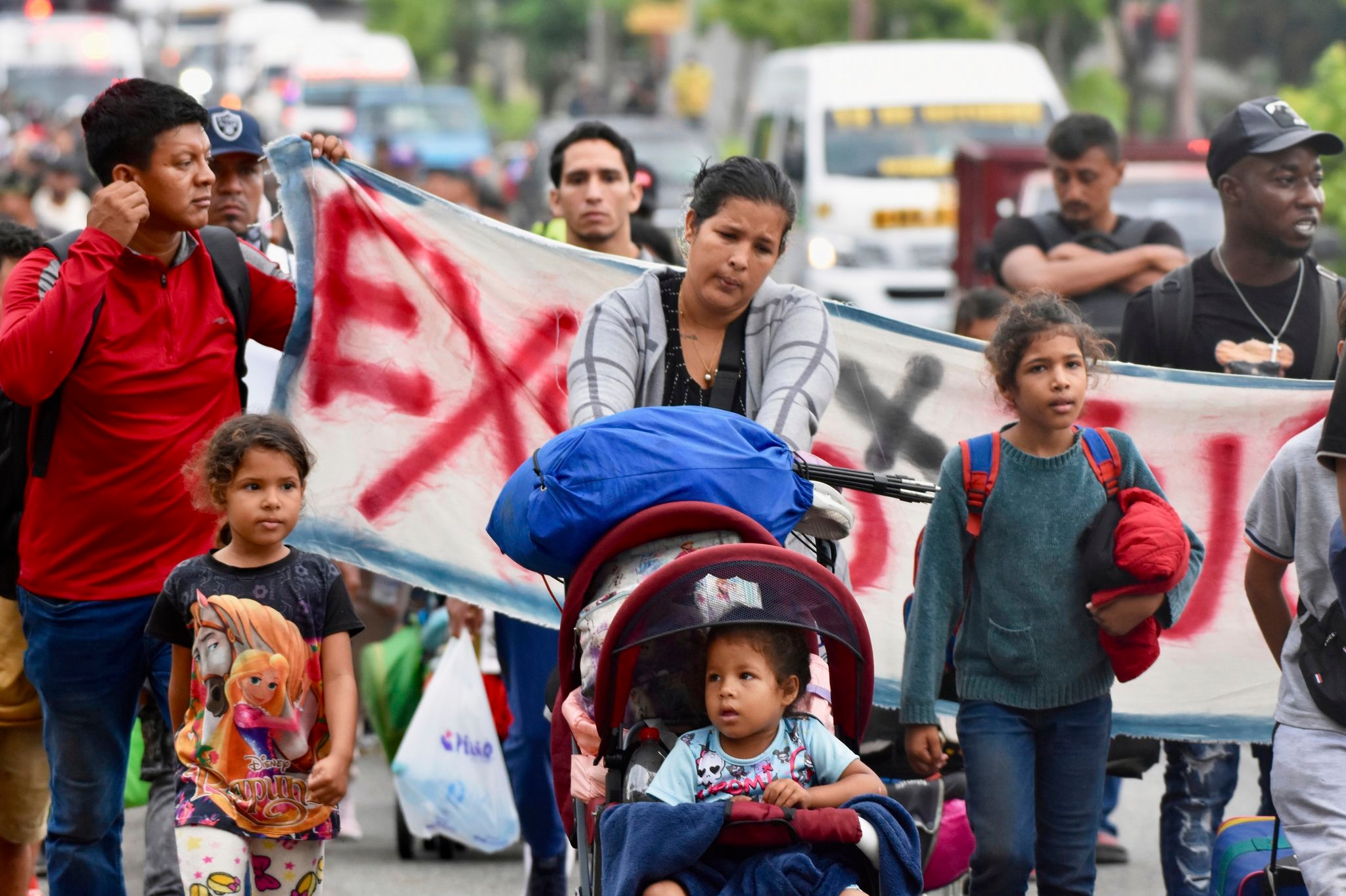 About 300 migrants start walking north in southern Mexico, but goal is not US border