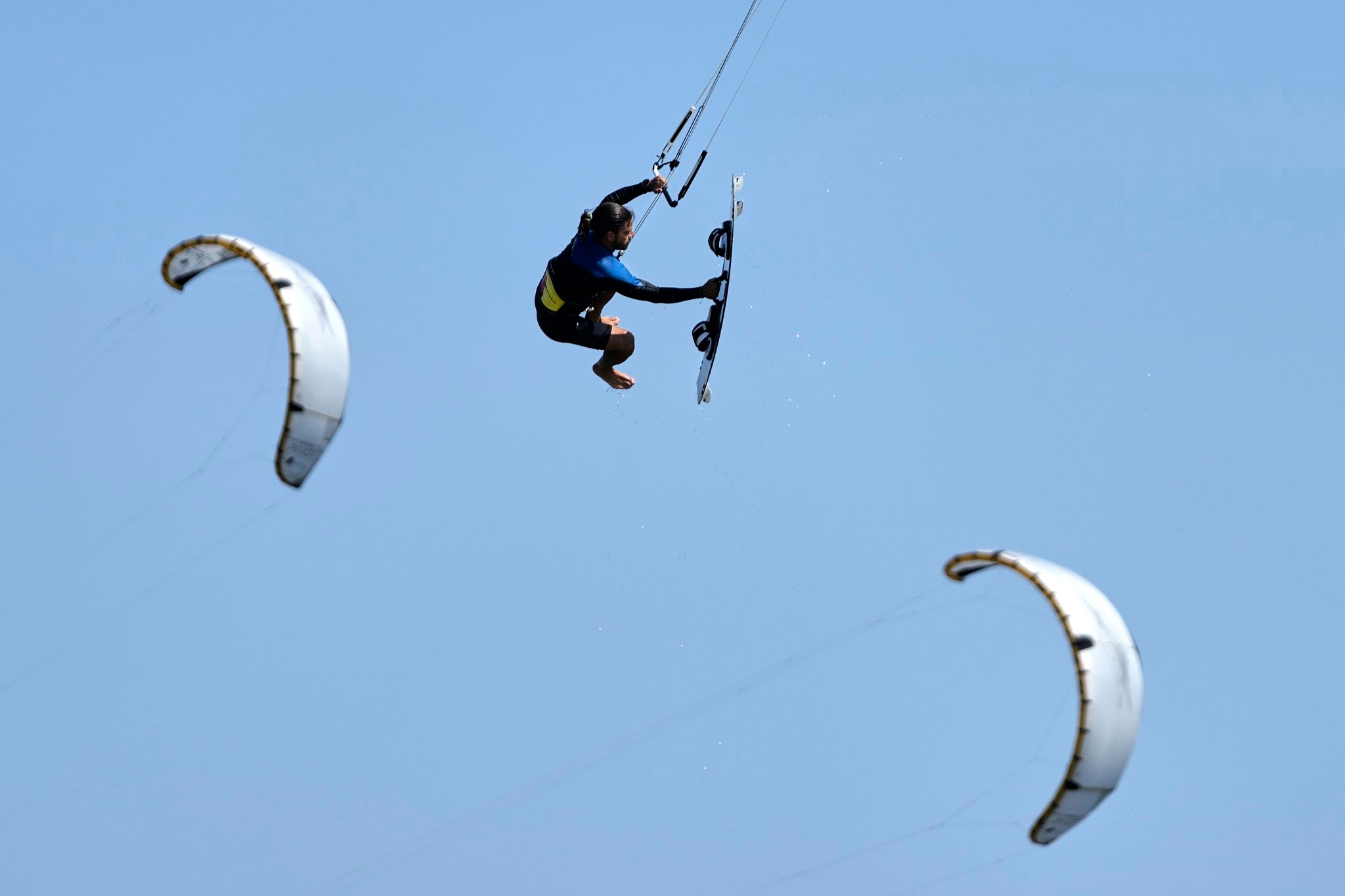 Wind riders: kiteboarders flock to Greek coast as August gales churn sea