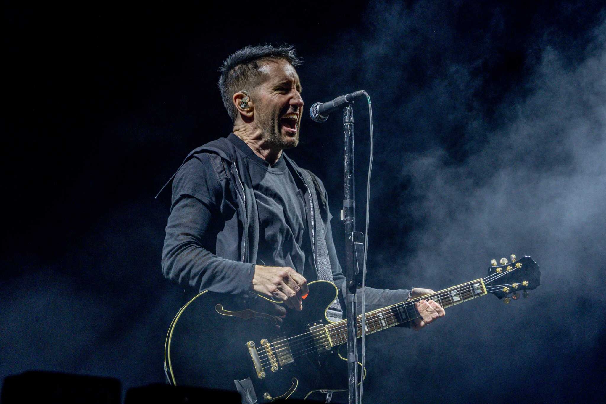 Review: Nine Inch Nails brings beauty, brutality and a leaky baptism to Oakland Arena