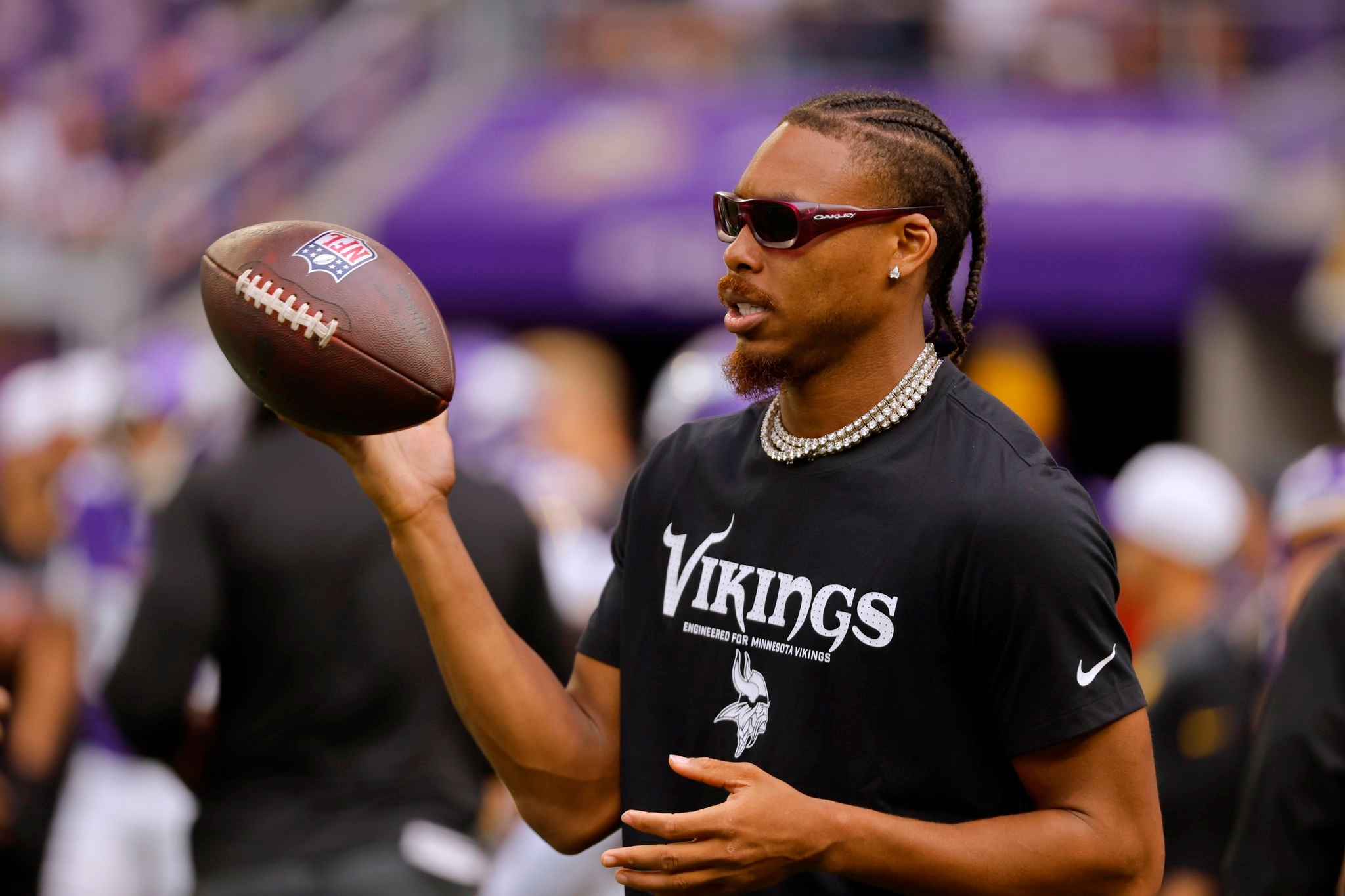 Jefferson returns to practice with Vikings in latest ramp-up of hamstring for regular season