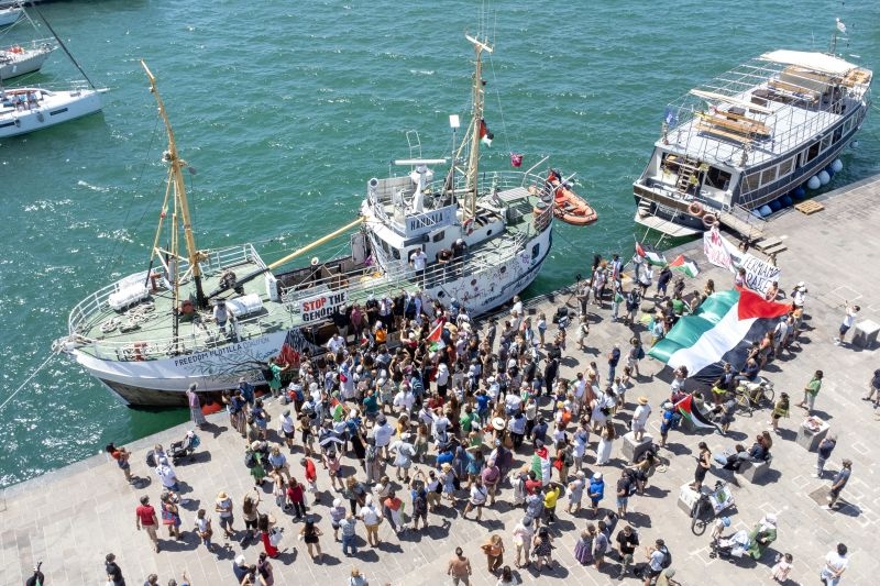 Activist boat Handala seized off Gaza brought to Israel