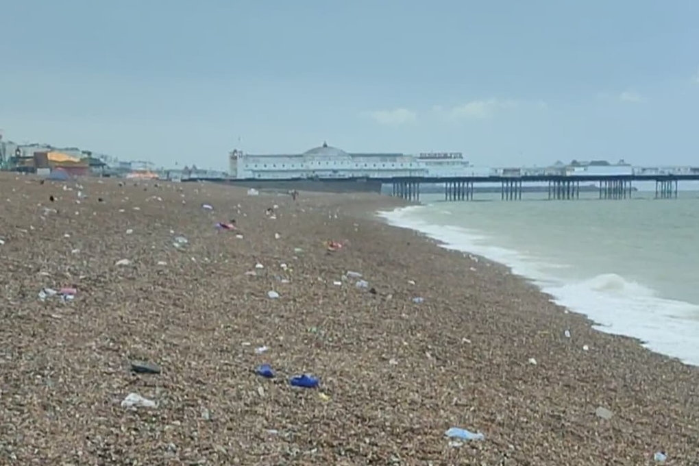 Beaches left with 'heartbreaking' amounts of litter after hottest day of the year