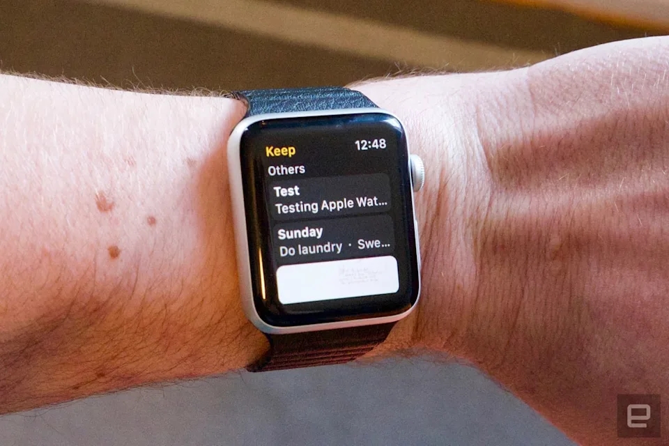 Google Keep no longer supports the Apple Watch