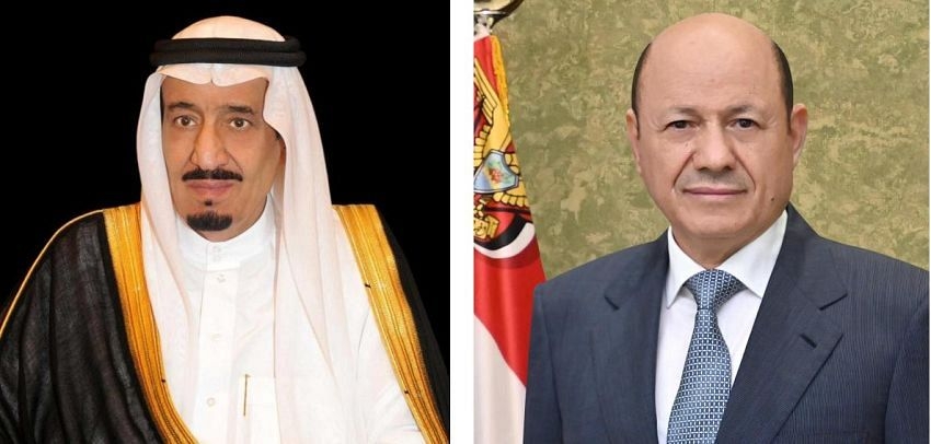 رئيس مجلس القيادة يتلقى برقيتي تهنئة من خادم الحرمين الشريفين وولي العهد بمناسبة العيد الوطني 22 مايو