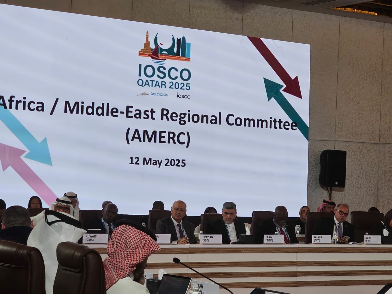 رئيس الرقابة المالية يشارك في اجتماع اللجنة الإقليمية للشرق الأوسط وشمال أفريقيا (AMERC) ضمن المؤتمر السنوي للأيوسكو بالدوحة