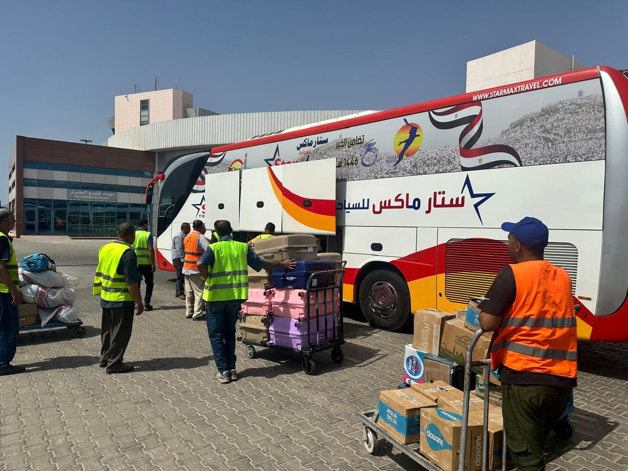 مغادرة الفوج الثاني من حجاج بيت الله الحرام من ميناء نويبع البحري