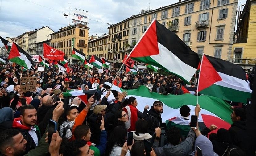 مظاهرات في لاهاي للمطالبة بوقف حرب الإبادة على غزة
