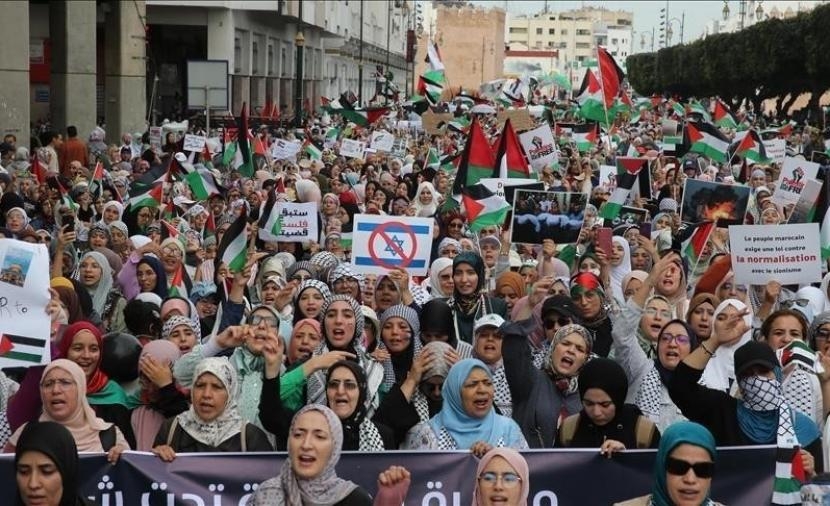 مسيرة مسائية بطنجة المغربية رفضا للإبادة الإسرائيلية في غزة