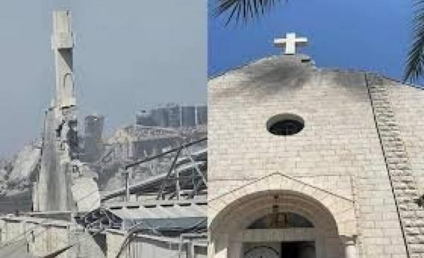 ماكرون يدين قصف الاحتلال كنيسة اللاتين في غزة