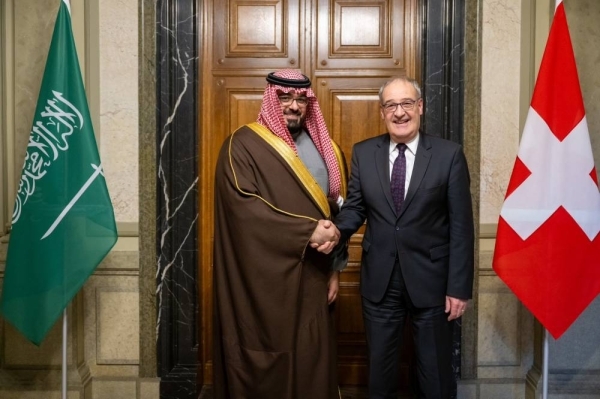 Saudi economy minister meets with officials in Switzerland