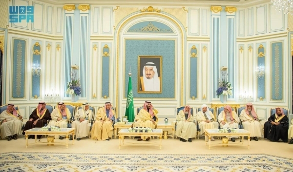 Crown Prince exchanges Ramadan greetings during reception in Riyadh