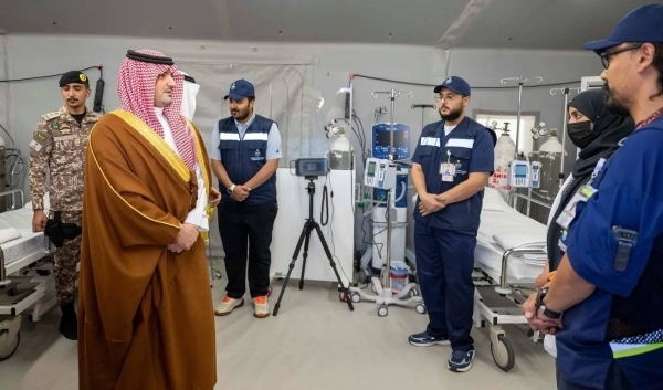 Interior Minister inaugurates field hospital in Arafat and inspects Hajj Media Operations Center