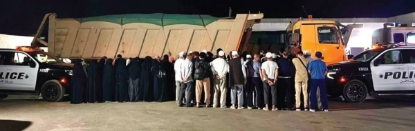 3 nabbed while transporting 108 people to Makkah in hidden compartments of heavy vehicles