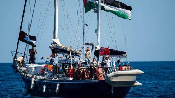 Aid vessel heading to Gaza rescues four Libyan migrants in Mediterranean Sea