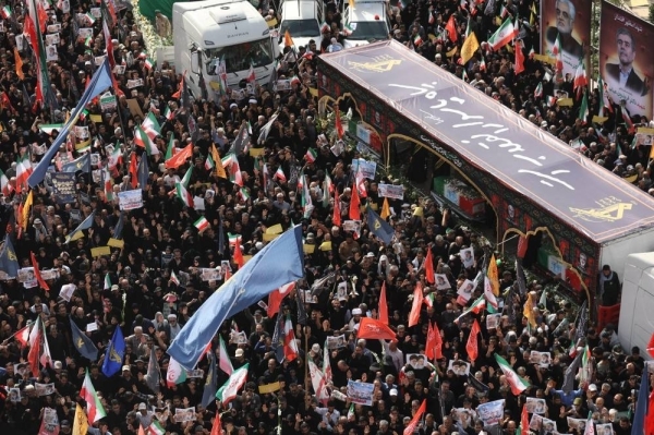 Iran holds state funeral for slain military commanders and scientists